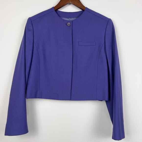 Vintage Pendleton100% Virgin Wool Skirt Suit Set12 Women purple 2 piece made usa - Picture 5 of 12